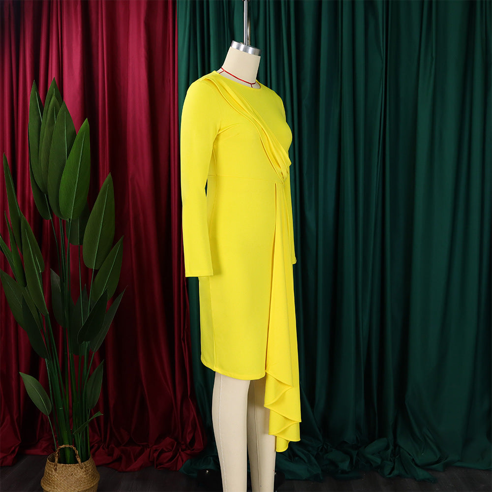 Autumn Long Sleeve Chic Elegant ol Pencil Plus Size African Dress 27