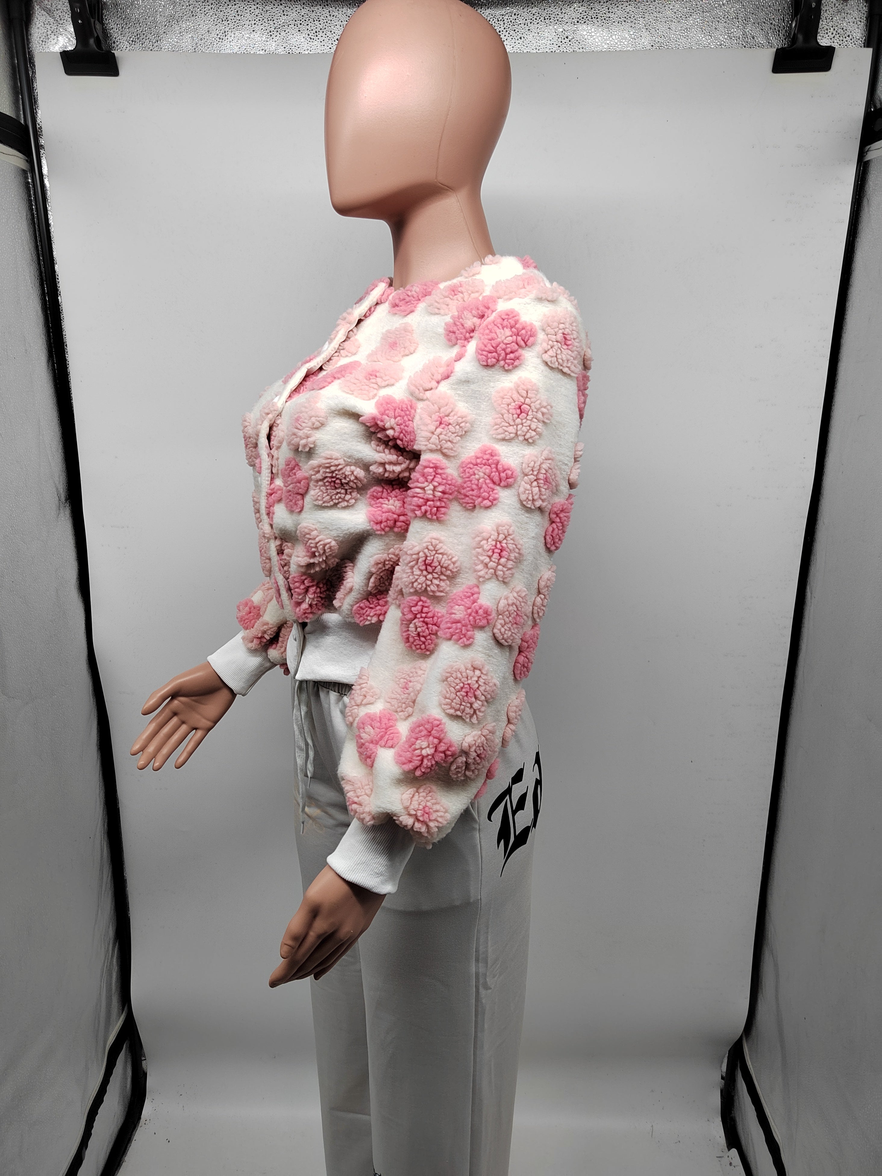 Women's Fashion Casual Jacquard Fleece Coat 12