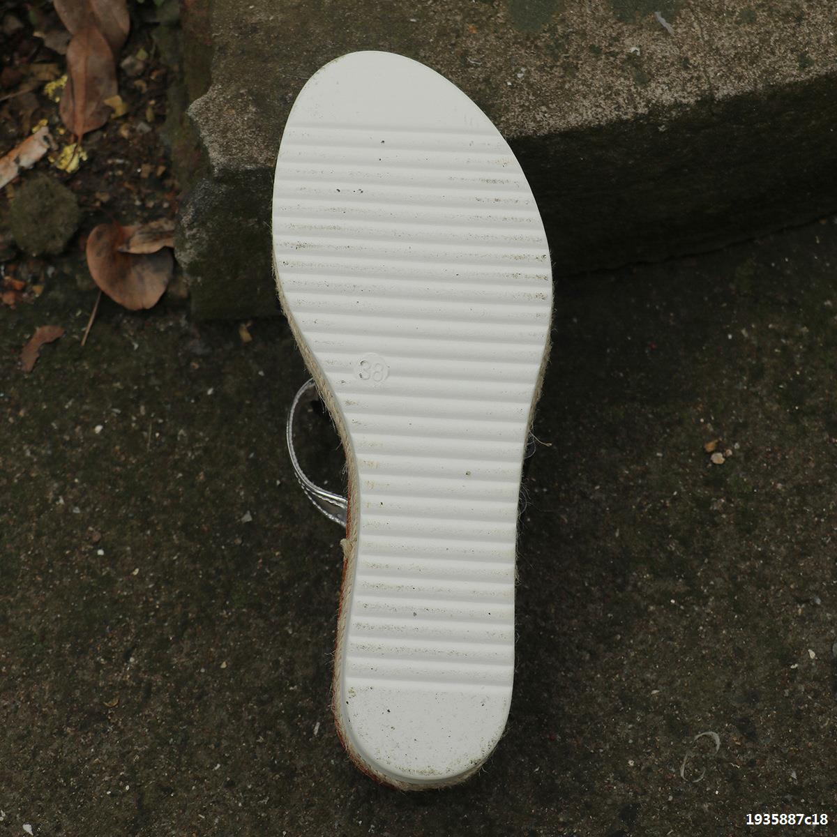 Summer Wedge Sandals Women's Fashion Buckled Thick Soled Plus Size Roman Sandals 11