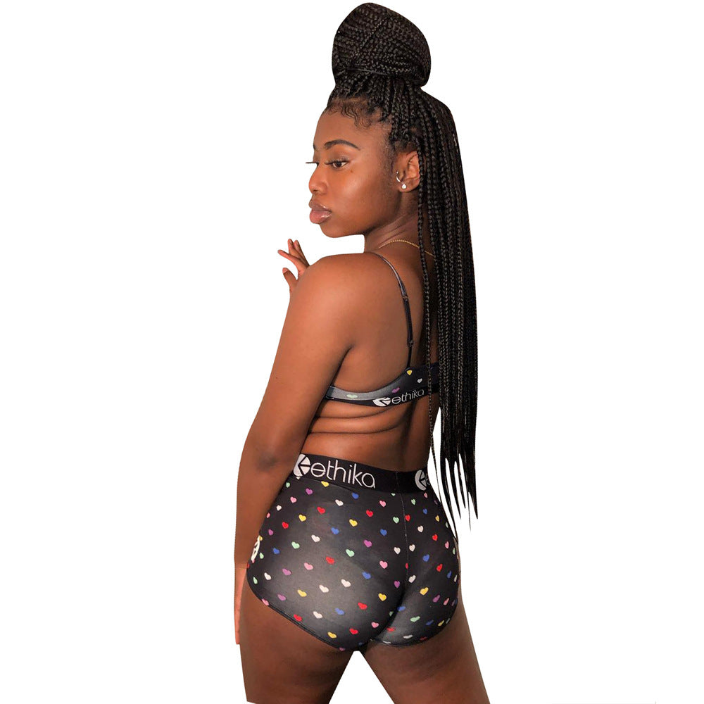 Women's Summer Sexy Printed Camisole Shorts Two-Piece Set 7