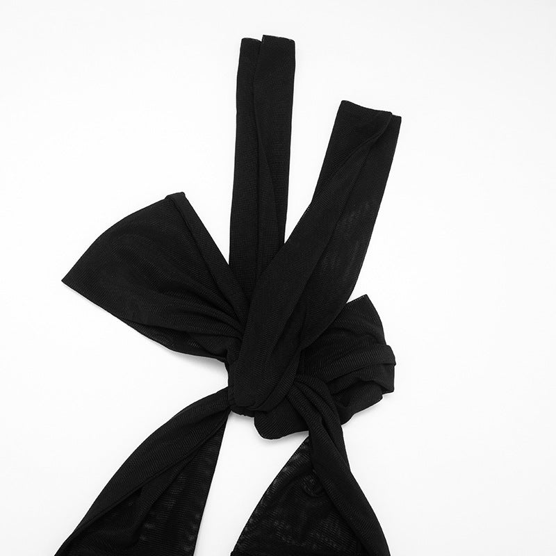 Women's Autumn Solid Color Sexy Off-Shoulder Short Sleeve Low Back Lace-Up Pleated Short Dress 23