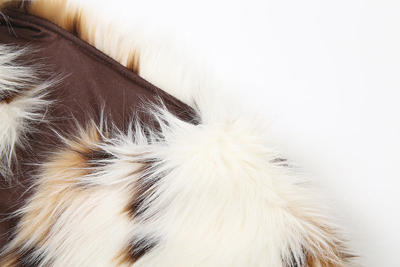 Autumn Fashion Style Street Women Color Block Fringe Cardigan Coat 14