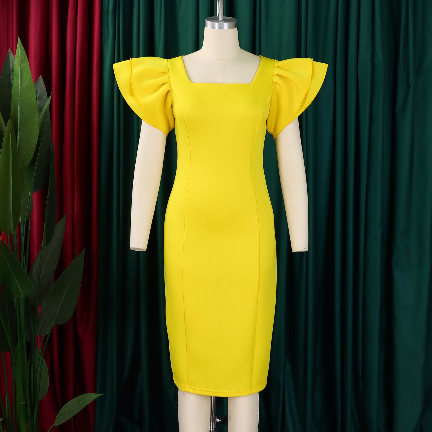 Women solid bodycon African dress 17