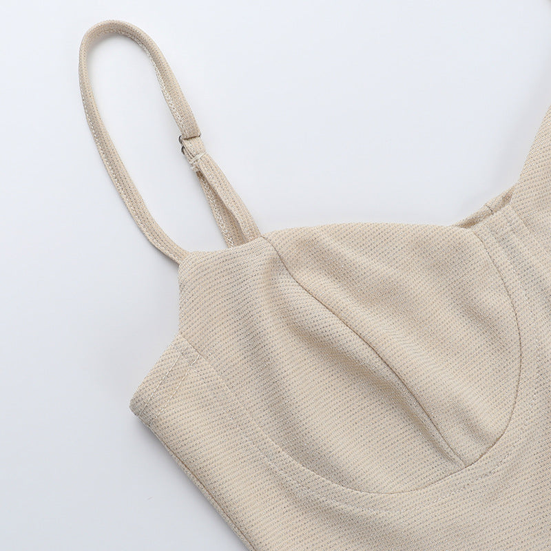 Women summer sexy French patchwork strap dress 10