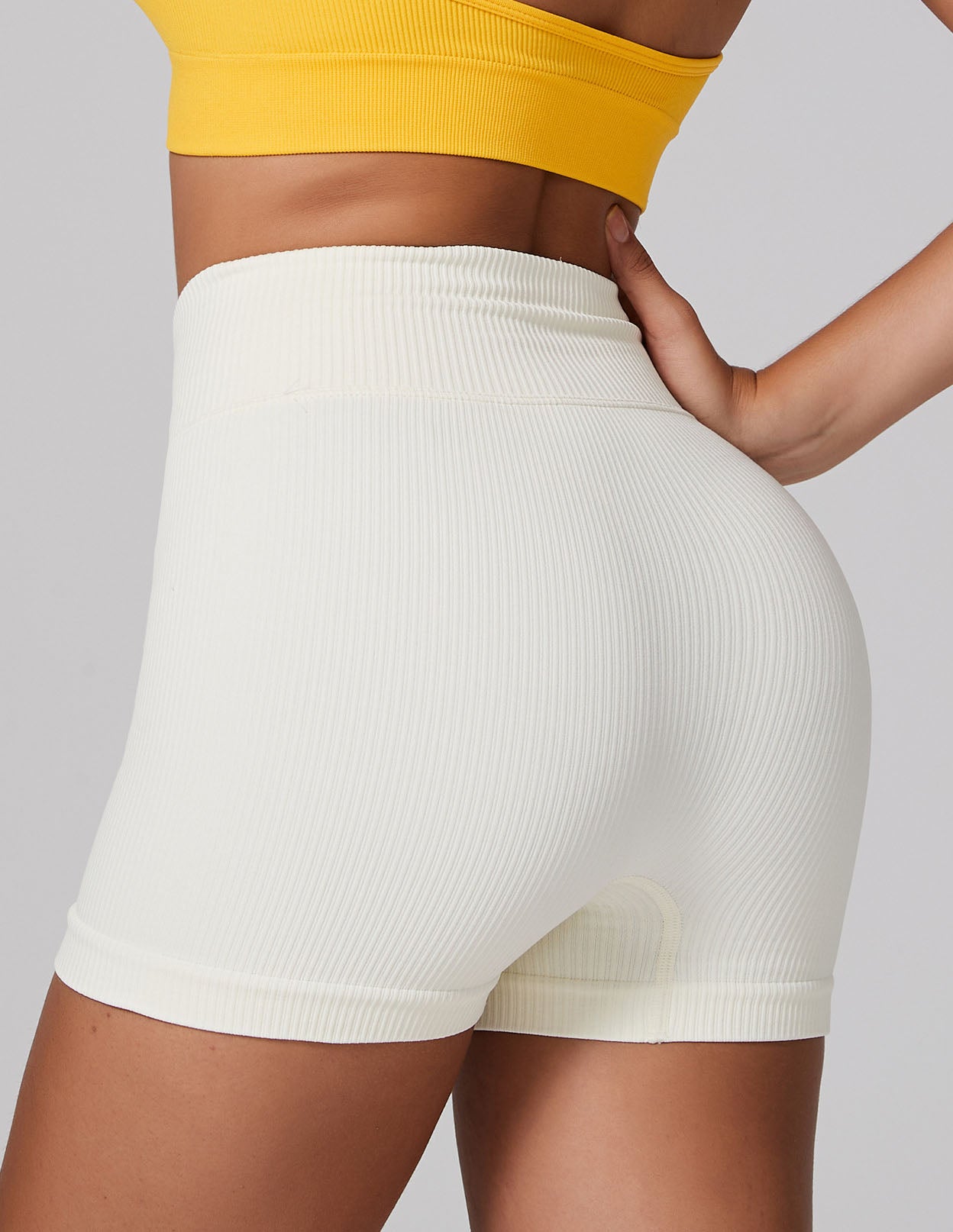 Sports Shorts Women's High Waist Butt Lift Quick Drying Tight Fitting Fitness Running Yoga Pants 6