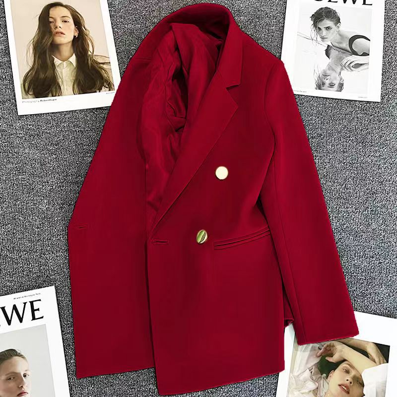 Women Solid Long Sleeve Blazer Jacket 7