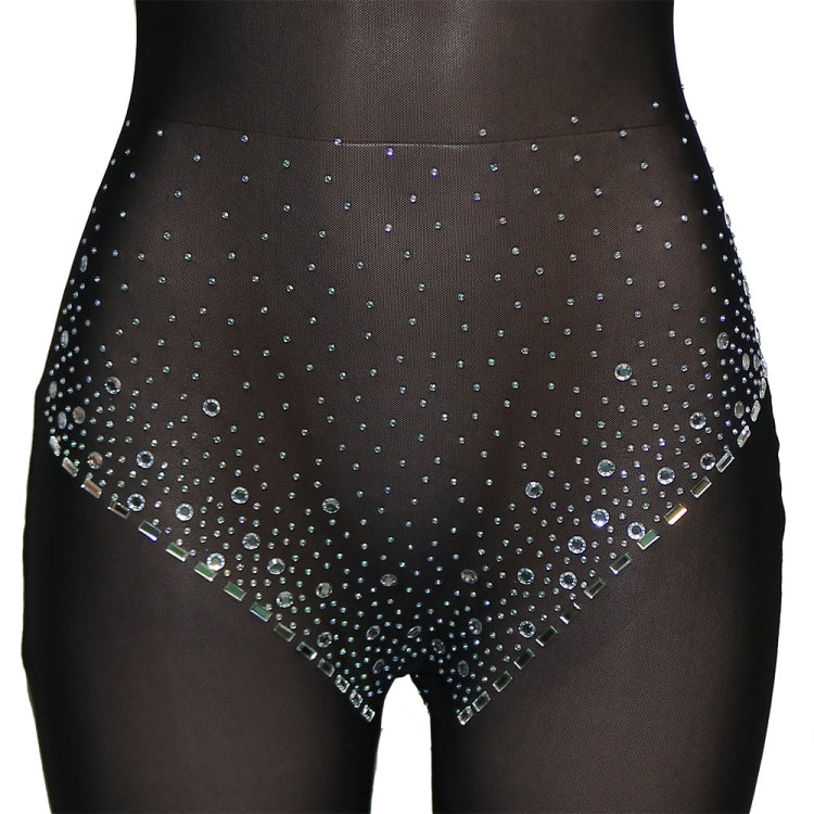 Autumn Black Beading Sexy Mesh Long Sleeve Party Jumpsuit 8