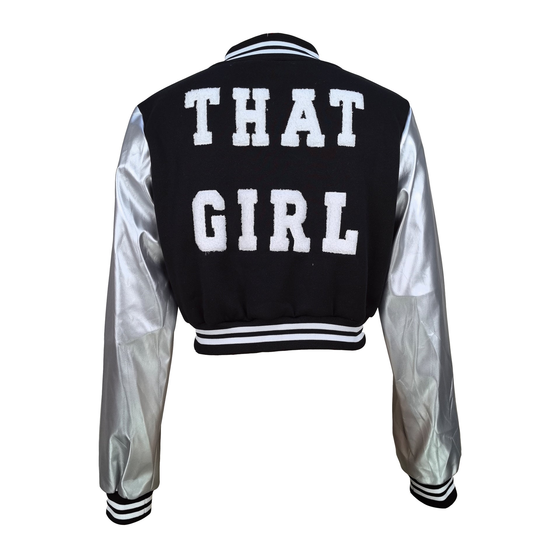 Women Embroidered Patchwork Baseball Jacket 7