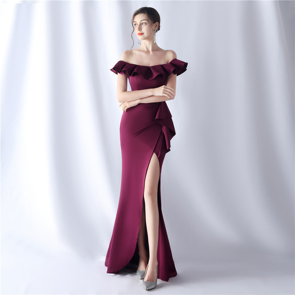 Bridesmaid Satin Strapless Evening Gown 13