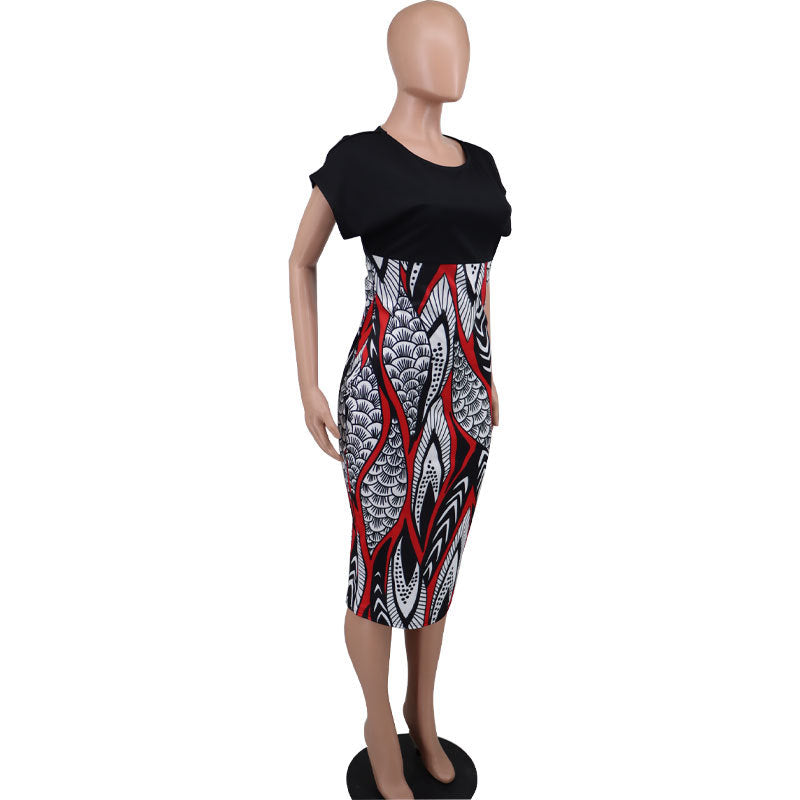 Women Casual Spring Round Neck Dress 4