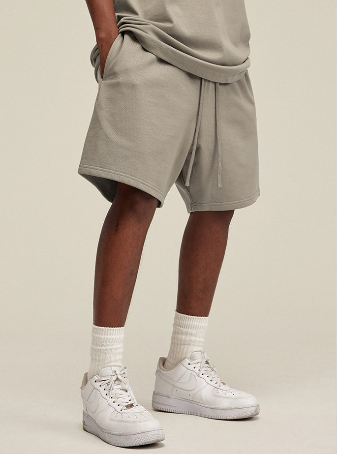 Summer Men's Solid Color Trendy Loose Casual Knee-Length Sports Shorts 15