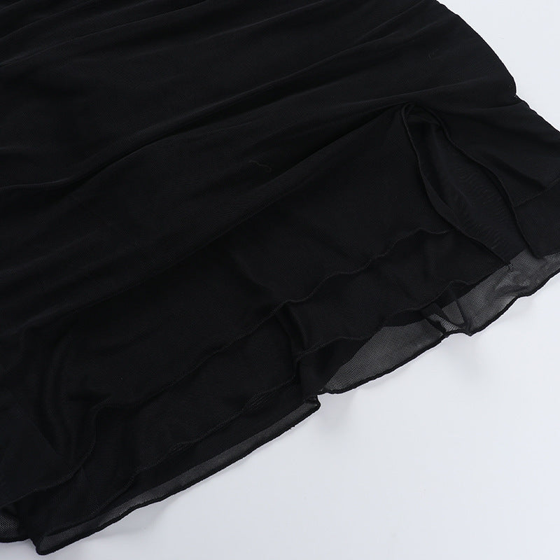 Women Summer Sexy Halter Neck Bodycon V Neck Slit Dress 17