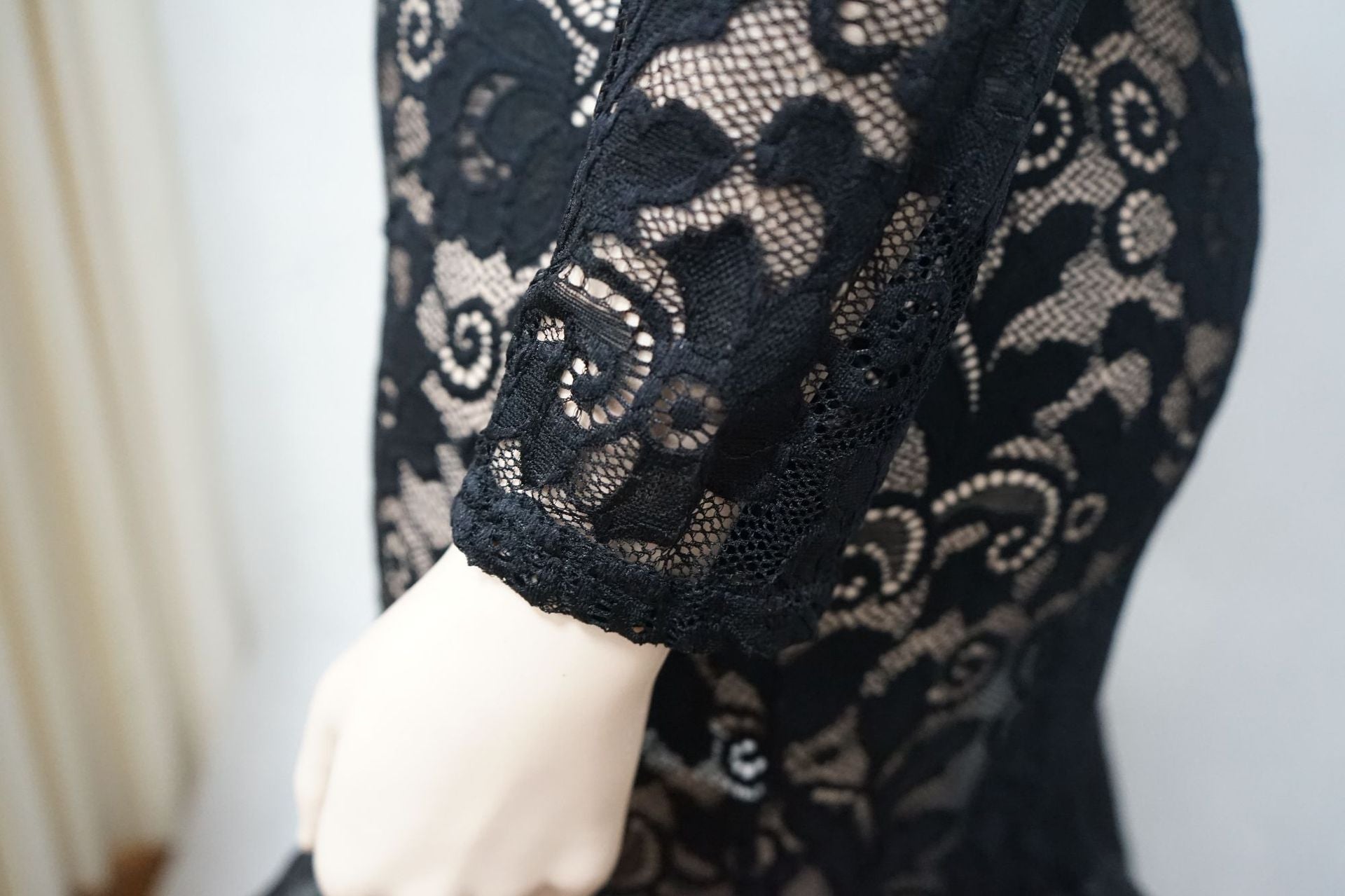 Plus Size Women See-Through Lace Bodycon Dress 21