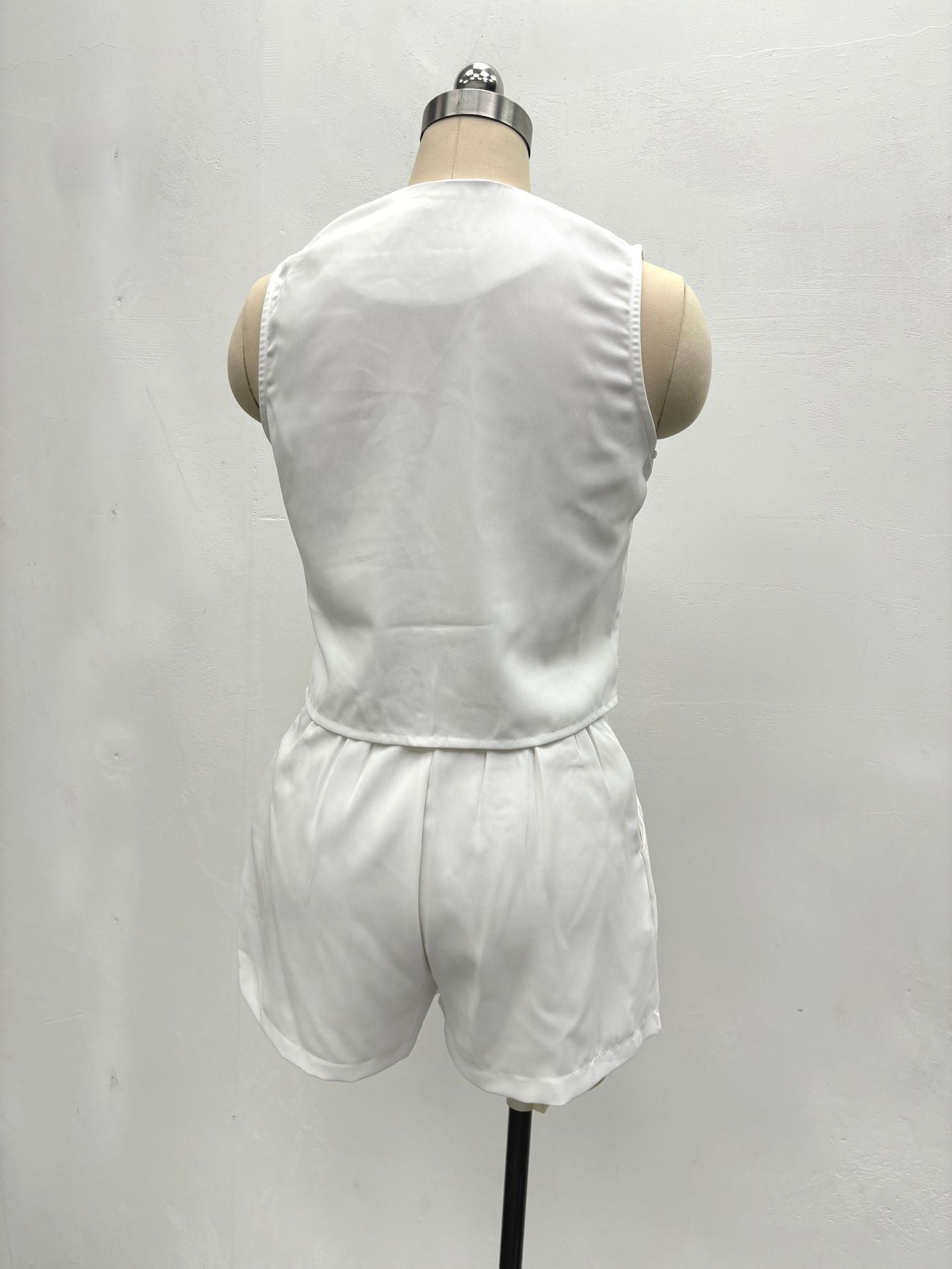 Summer Casual Sleeveless Vest Shorts Women's Two-Piece Suit 11