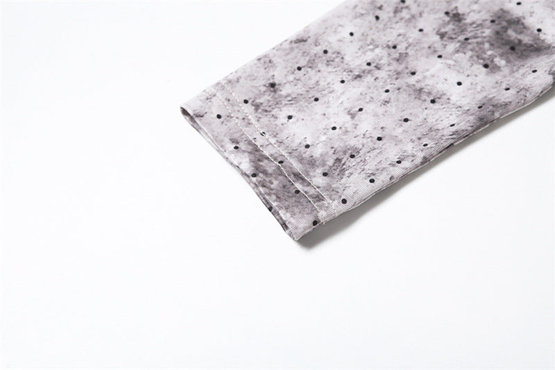 Autumn Women's Long Sleeve Digital Print Slim High Waist Sports Jumpsuit 14