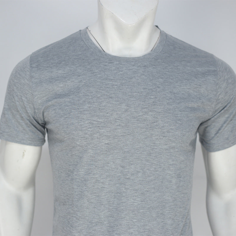 Summer Men'S Solid Color Short-Sleeved T-Shirt Shorts Sports Two Piece Suit 45