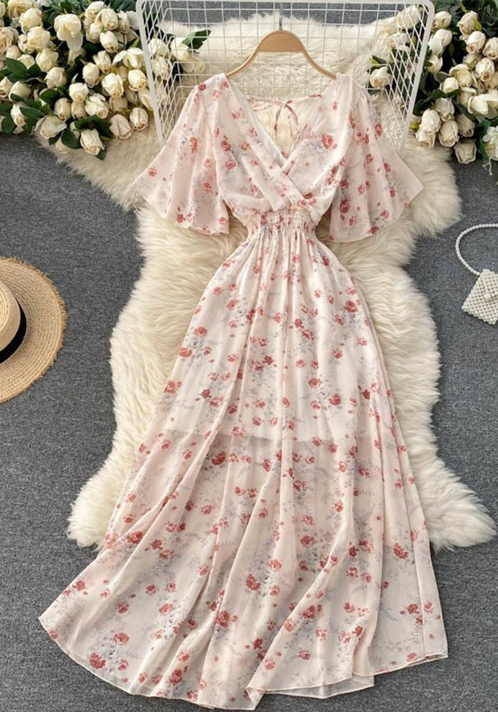 Women Summer Sexy V-Neck Beach Holidays Dress