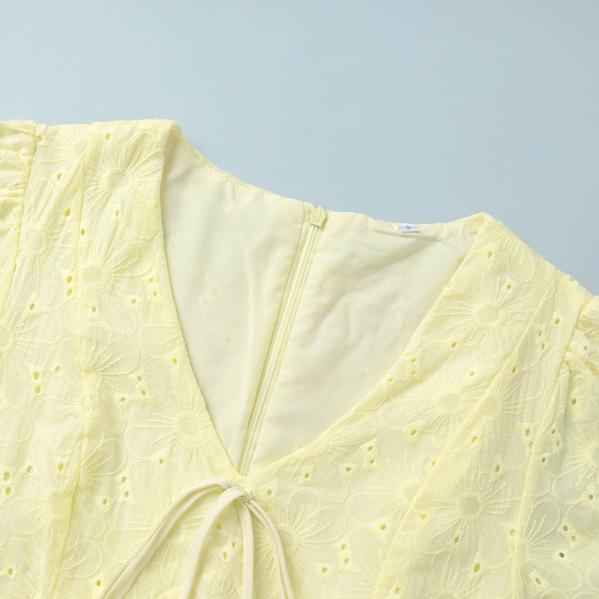 Women Summer Lace-Up Sexy Embroidered Dress 10