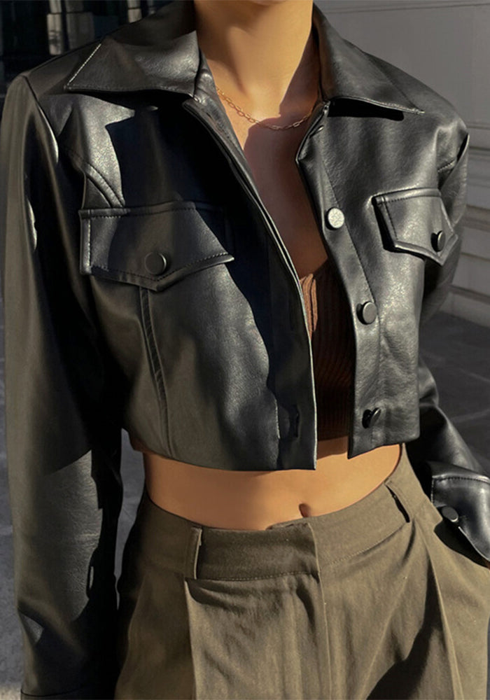 Women Sexy Crop Jacket Coat
