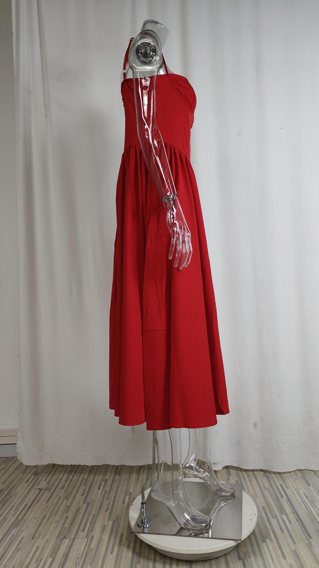 Women Spring Elegant French Retro Strap Dress 37