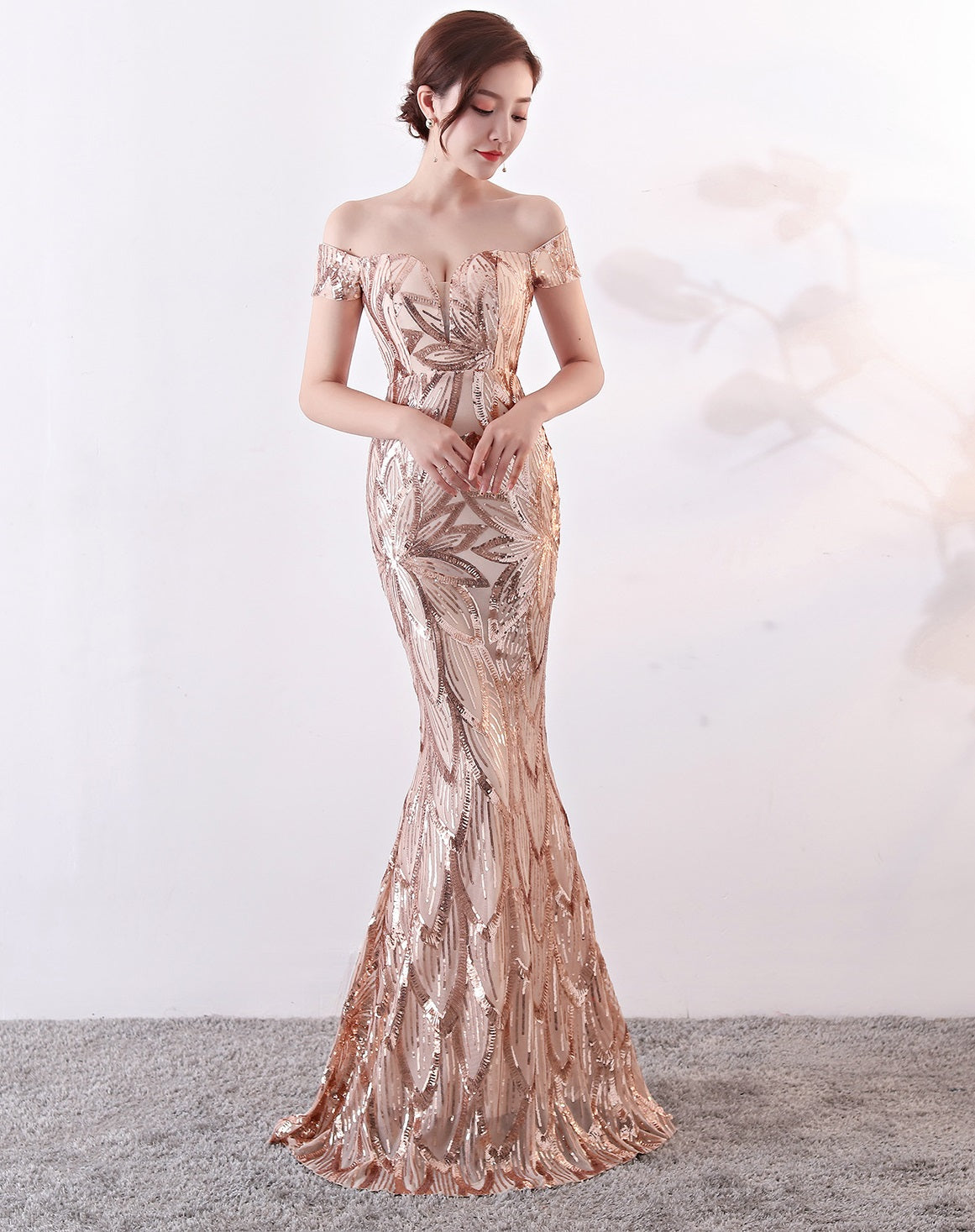 Sequins Sweetheart Mermaid Evening Dress