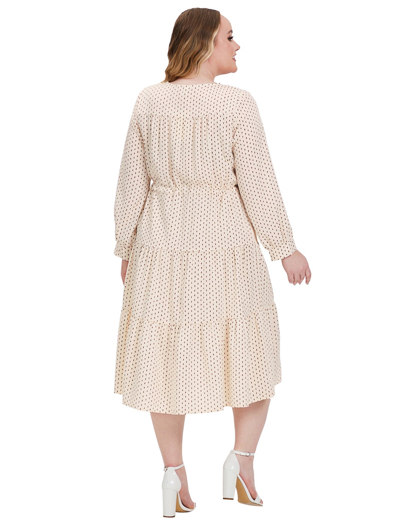 Plus Size Women Autumn Long Sleeve Dress 8