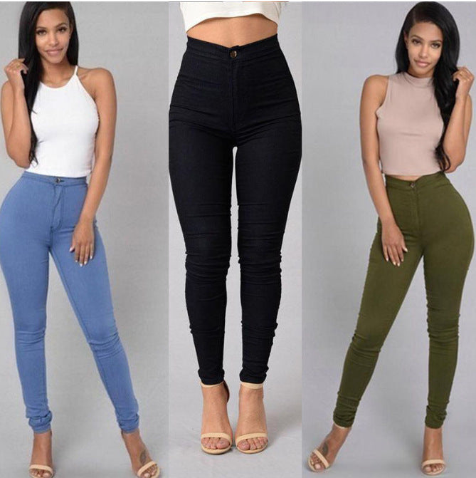Women Summer Stretch Candy Casual Jeans 8