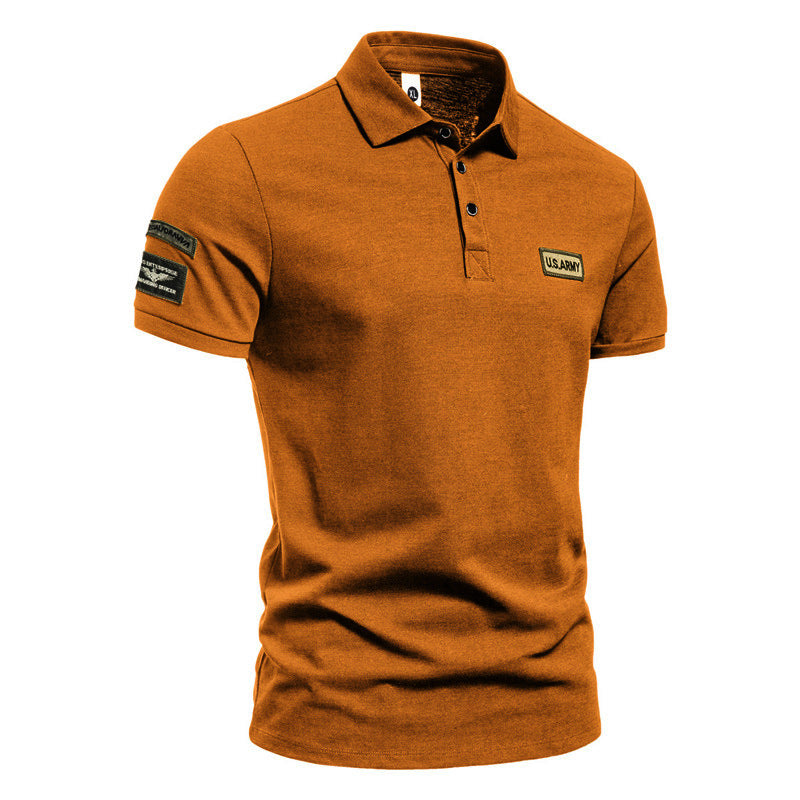 Summer Men'S Short-Sleeved Polo Shirt Casual Turndown Collar Short-Sleeved T-Shirt 14