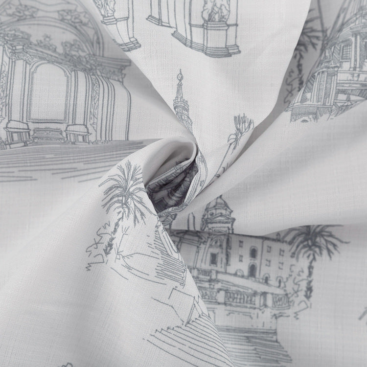 Women's Fashion Printed Short Sleeve Shirt Lace-Up Bodycon Skirt Two-Piece Suit 17