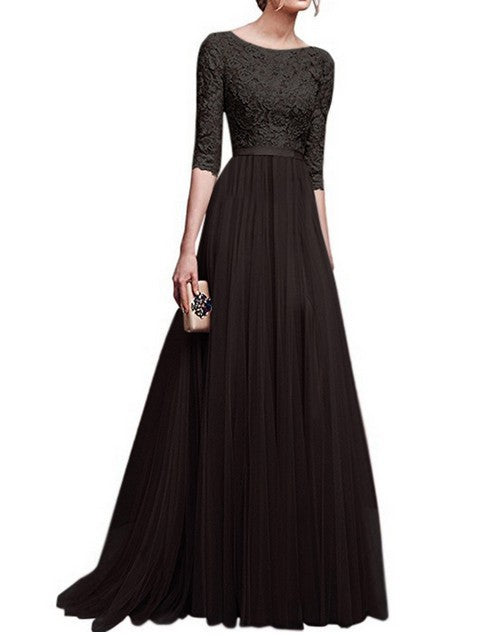Women chiffon Maxi evening dress 7