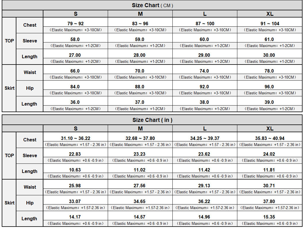 Spring Summer Crochet Heart Print Multi-Color Slim Two-Piece Skirt Set 12