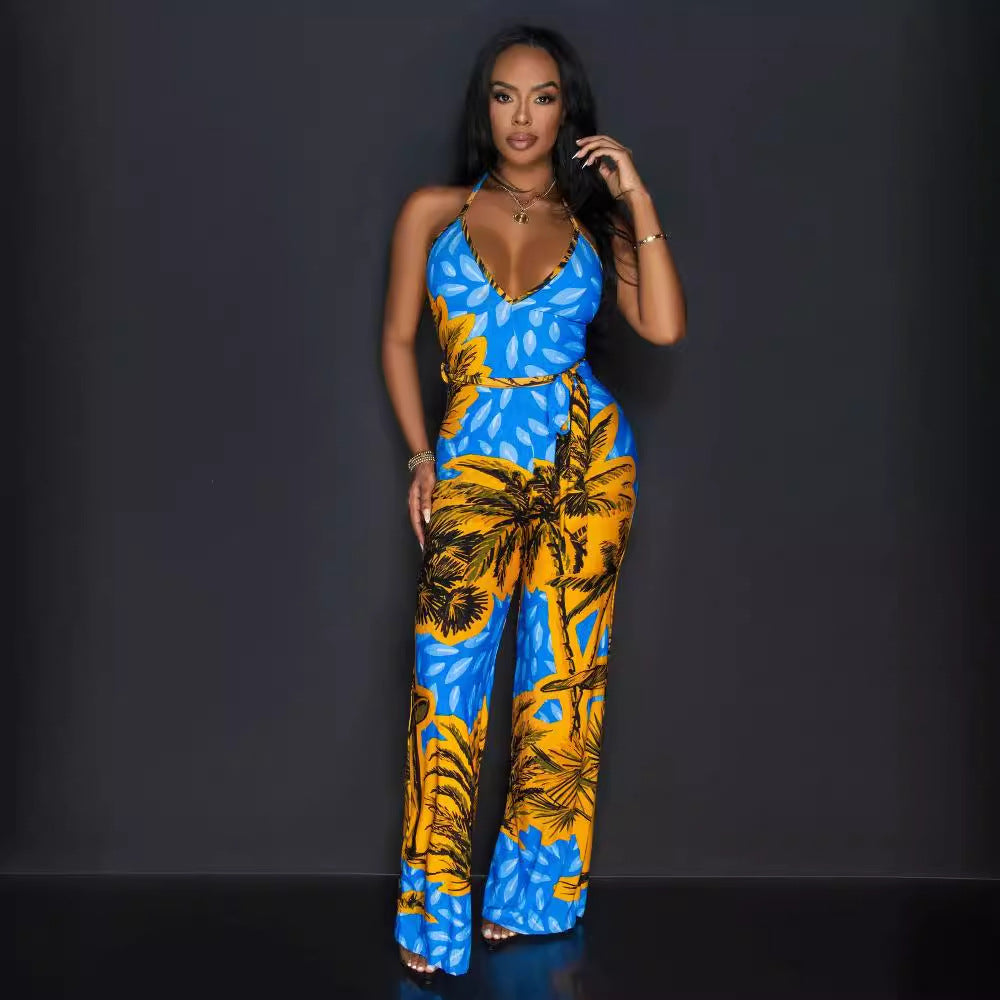 Women Sexy Print Jumpsuit 4