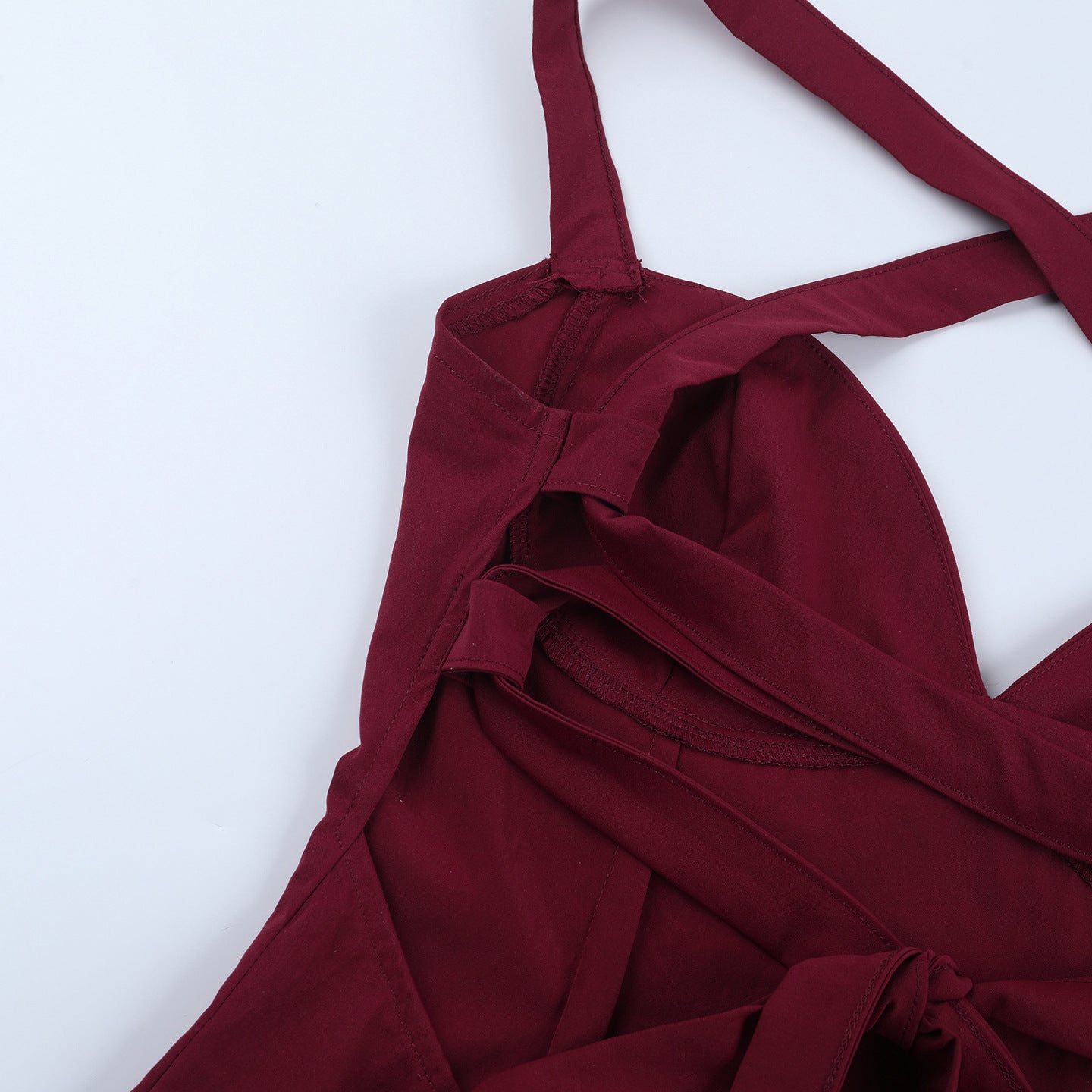 Women summer elegant Backless Halter Neck irregular Dress 20