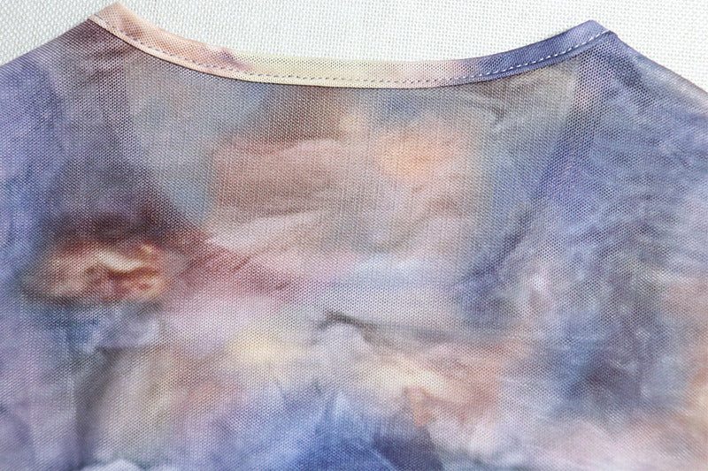 Women Round Neck See-Through Long Sleeve Character Print Bodysuit and Mini Skirt Two-Piece Set 16