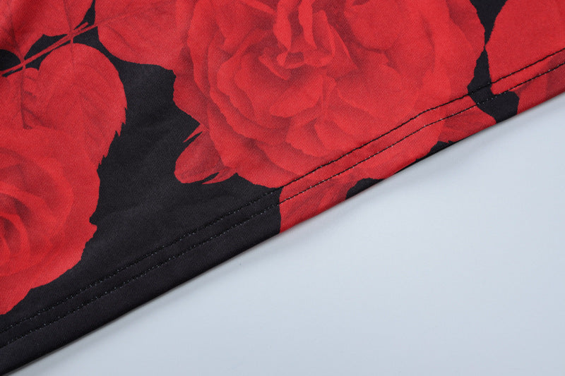 Summer Women's Sexy Slit Strap Long Fashionable Printed Dress 15