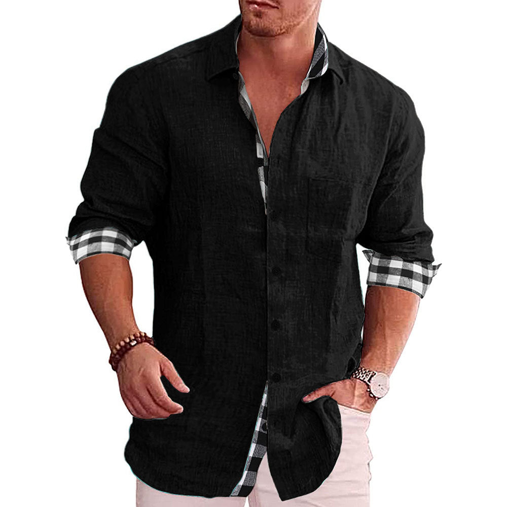 Men's Shirts Long Sleeve Fall Casual Linen Shirts 10