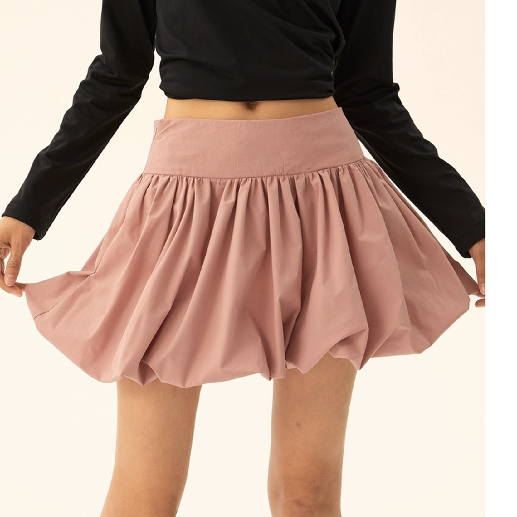 Women Summer puffy flower bud Skirt