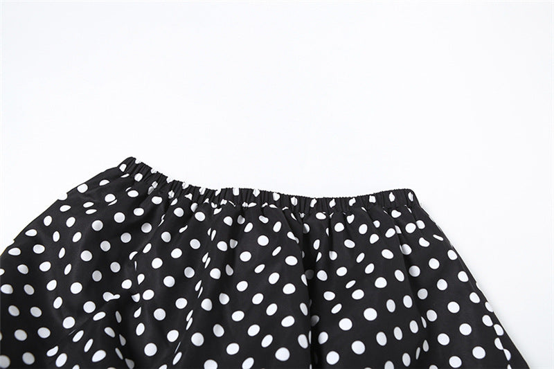 Spring Sexy Polka Dot Bubble Ultra-Short Dress 11