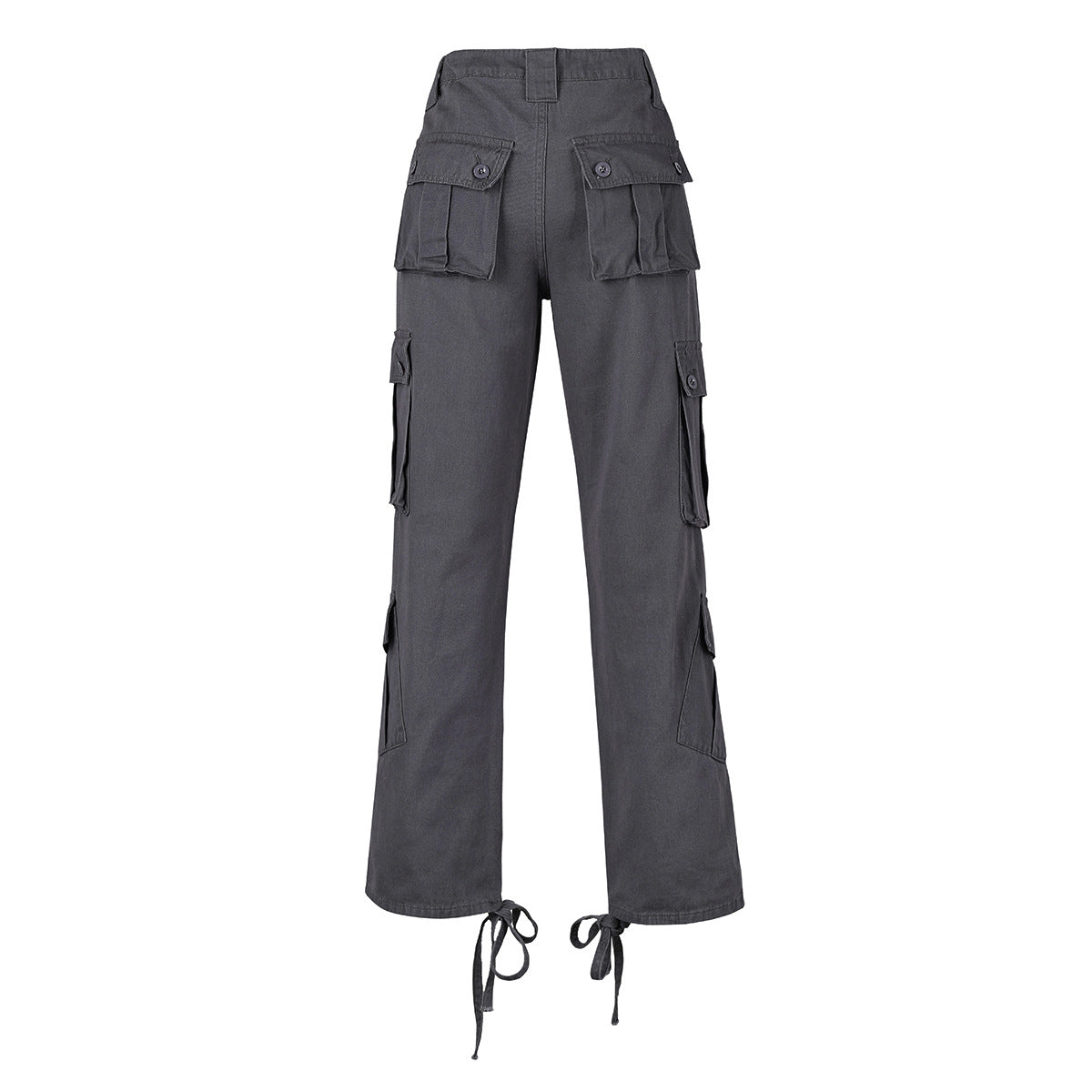 Women's Street Style Multi-Pocket Belt Casual Cargo Denim Pants For Women 20