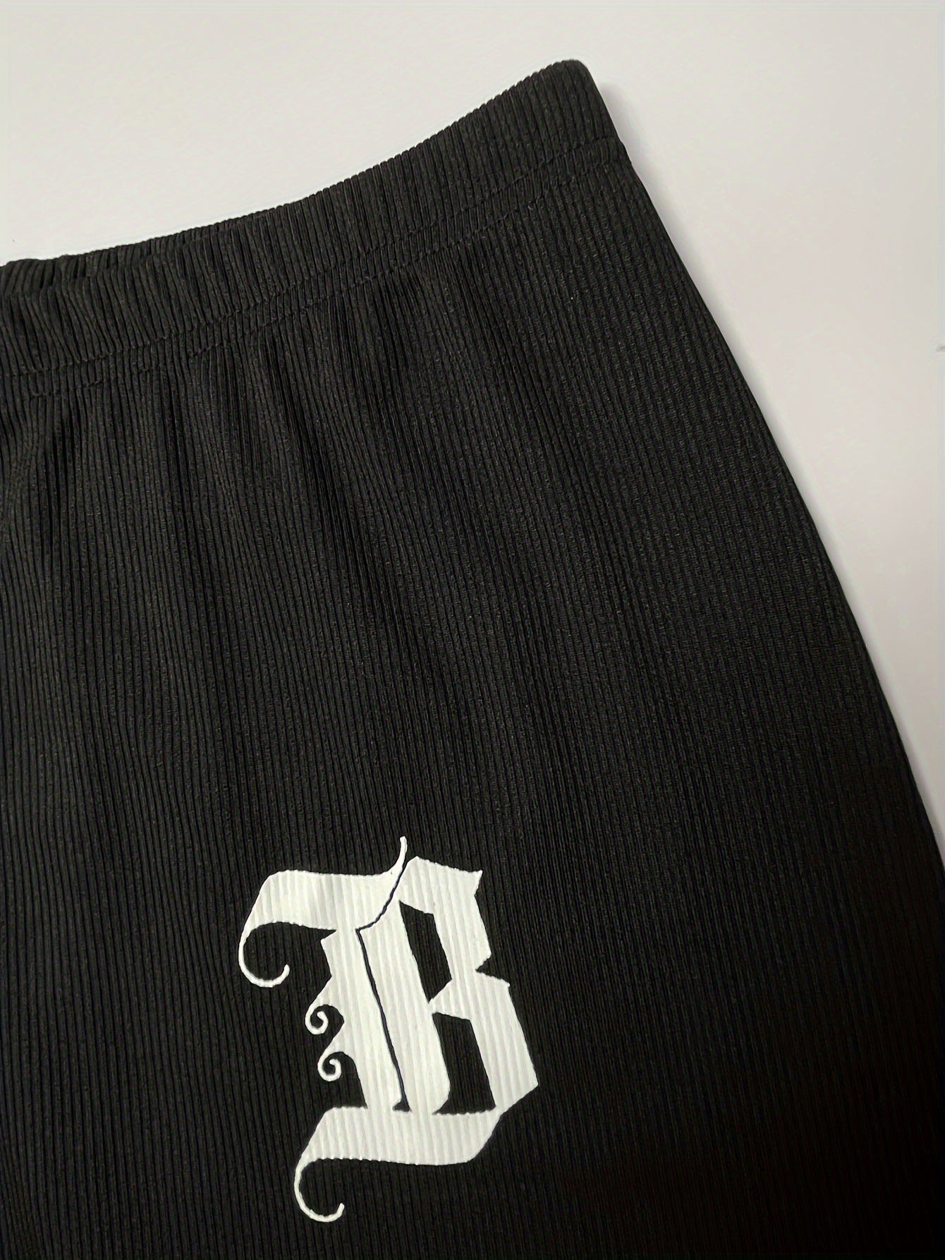 Women Letter Print Round Neck Long Sleeve Top and Long Pants Two-piece Set 5