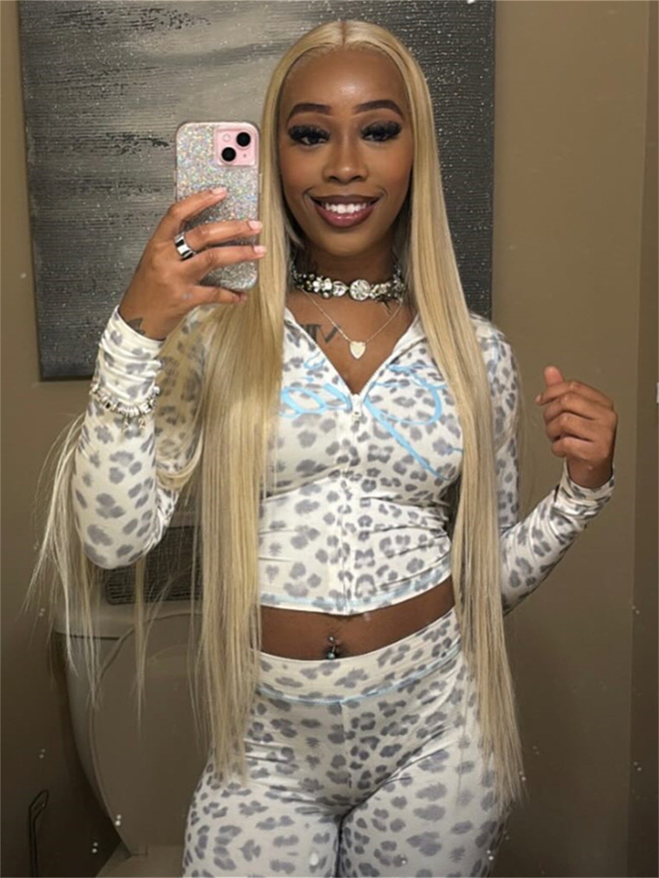 Women's Autumn Leopard Print Hooded Top and Pants Set 3