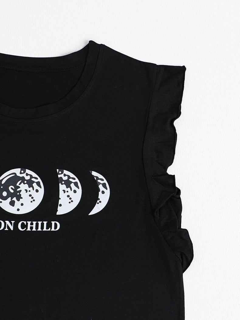 Flying Sleeve T-Shirt Trousers Women's Home Clothes  Summer Pajamas 8