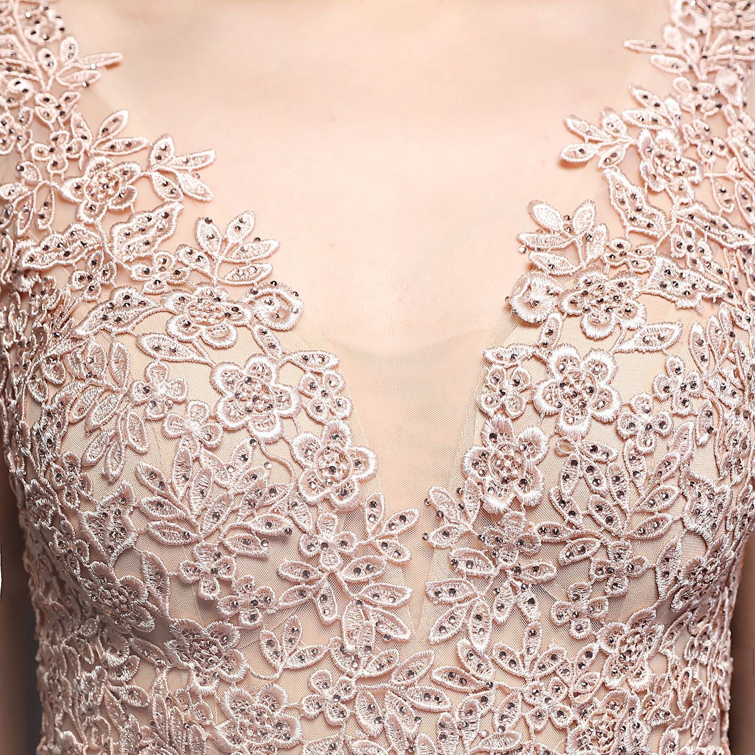 Elegant Lace Diamond Formal Party Dress Bride Long Mermaid Evening Dress 16