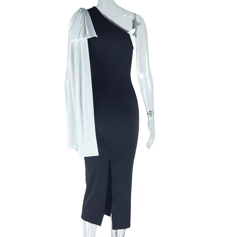 Women Solid Patchwork Sexy Sleeveless Ribbon Dress 7