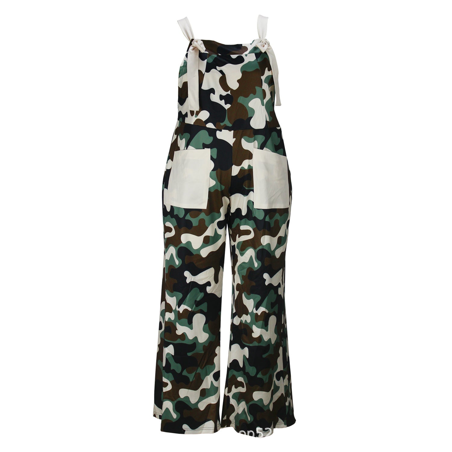 Women Casual Camo Print Loose Jumpsuit 3