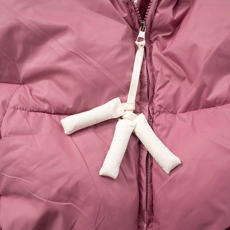 Women long sleeve contrast winter warm Padding Jacket 17