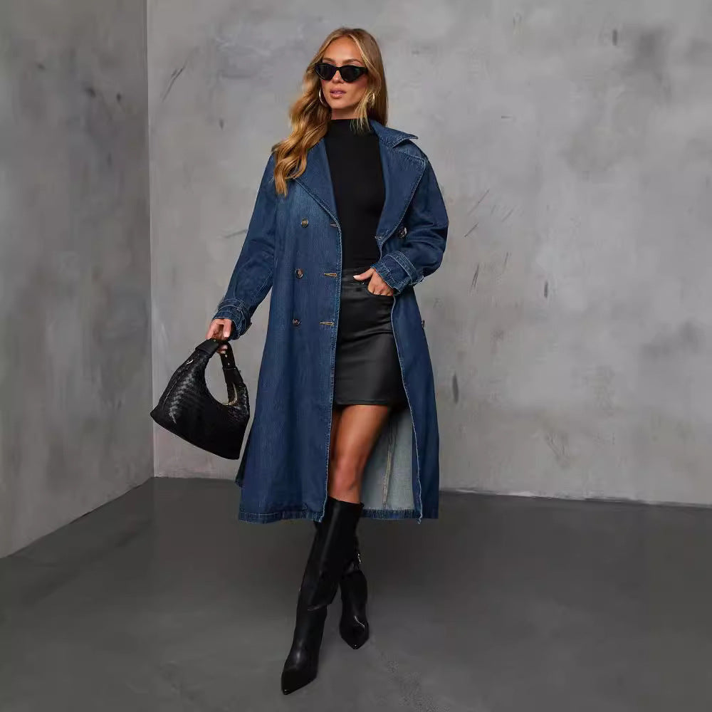 Autumn Fashion Casual Denim Women's Wide-Sleeved Coat