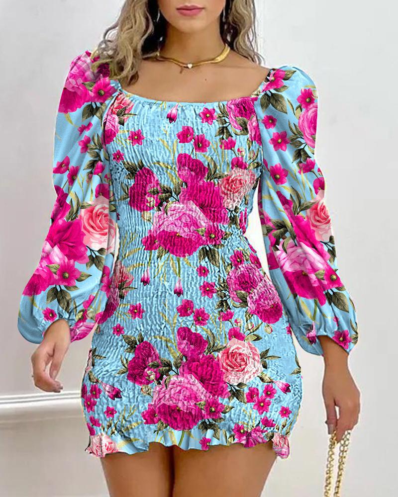 women's fashion print dress spring summer dress 7