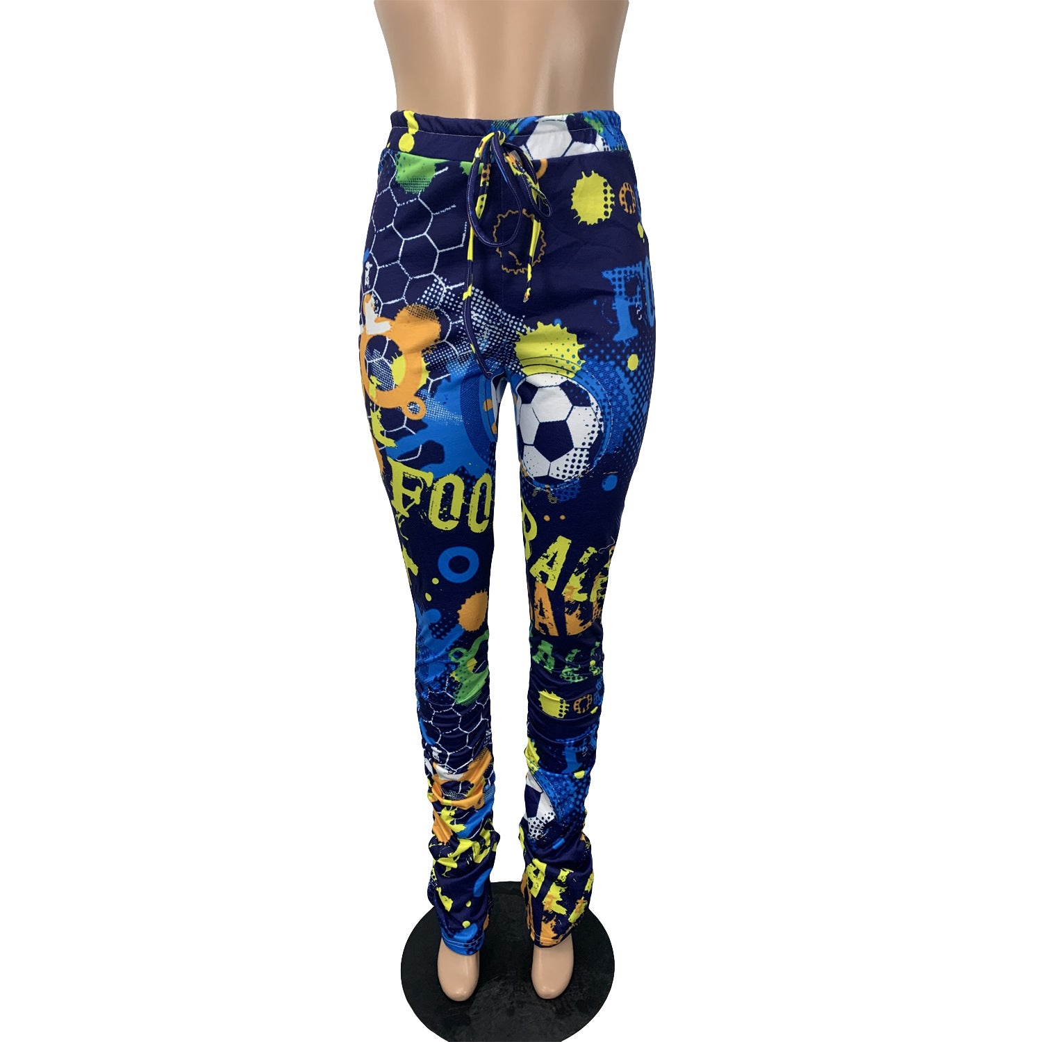 Women Casual printed pleated trousers 11