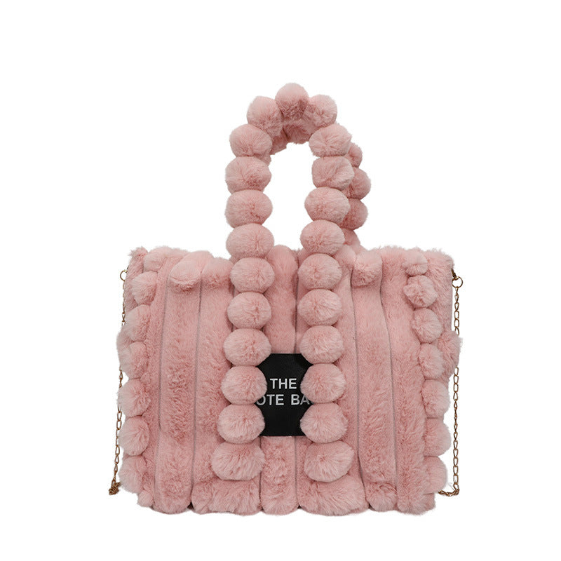 Women winter letter chain shoulder messenger bag tote bag 3